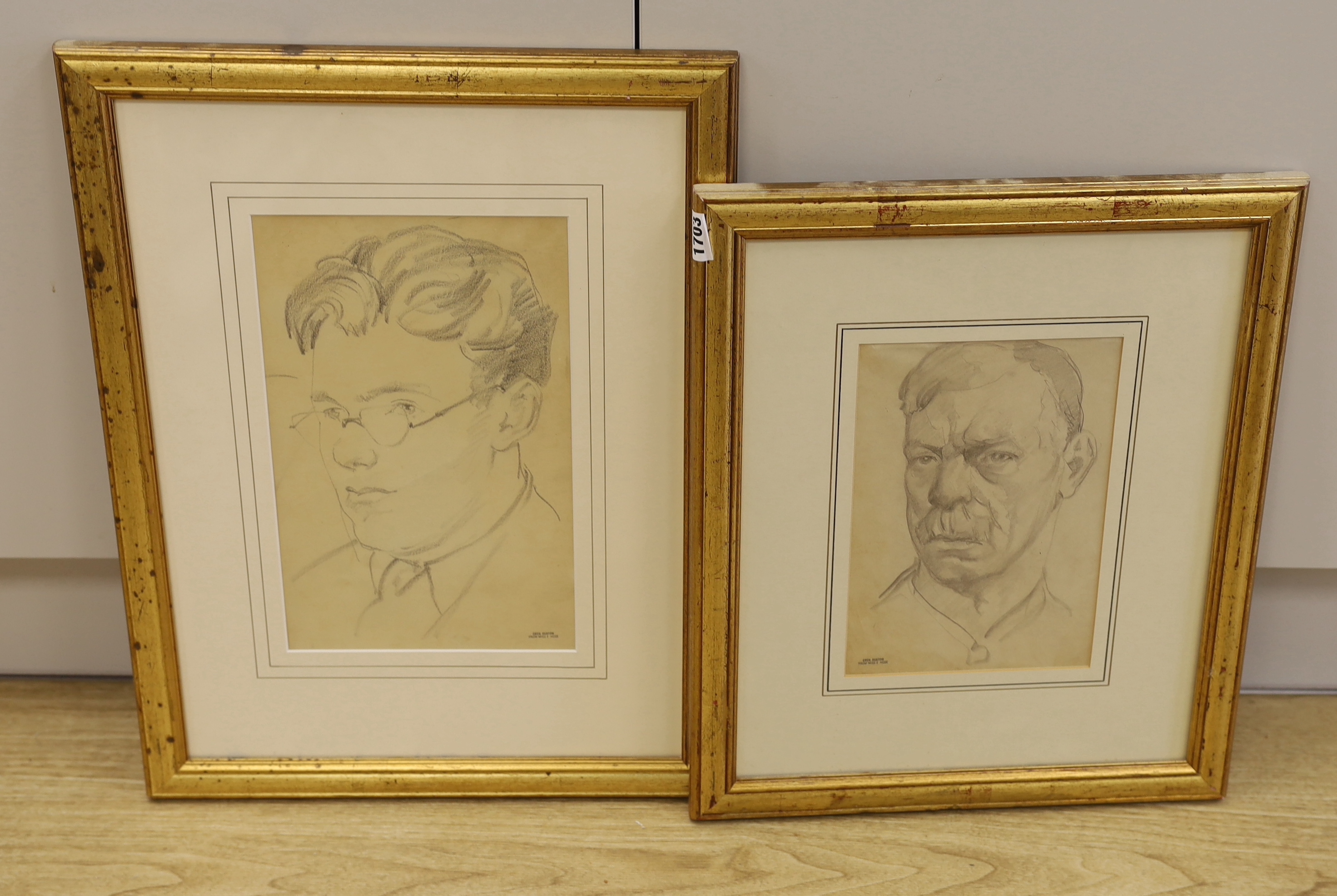 Sir Cecil Beaton (1904-1980), two pencil drawings, The actor Henry Sherwood and actor and impressario Sir Robert Stephens, both with Studio stamp, 25 x 17cm and 32 x 20cm